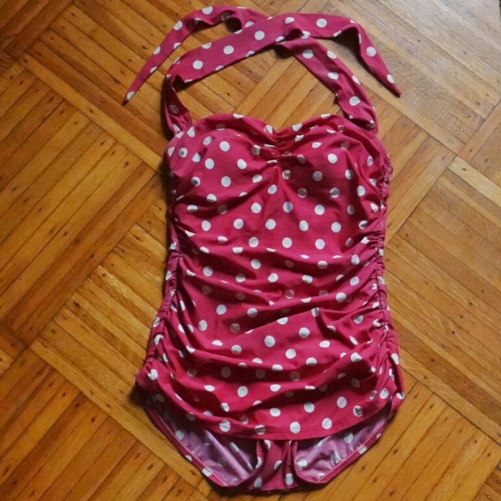 Esther Williams Red/White Polkadot One Piece